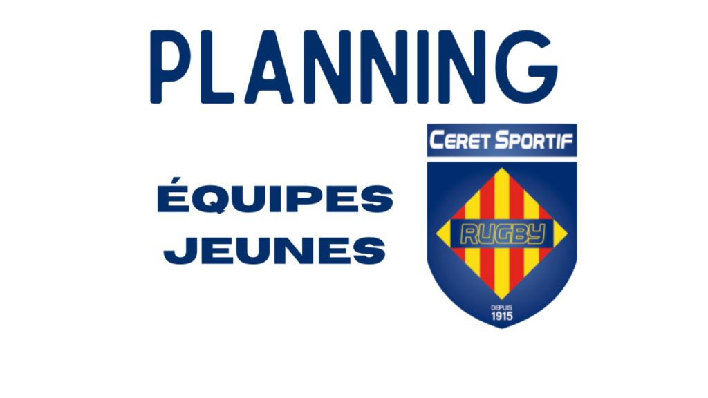 Planning des Jeunes : Samedi 4 Décembre