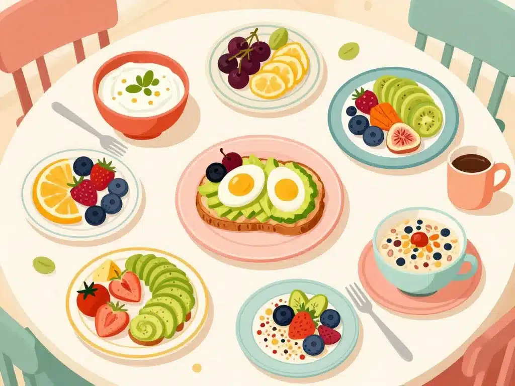 7 petit-déjeuner équilibré pour maigrir, assiettes saines variées