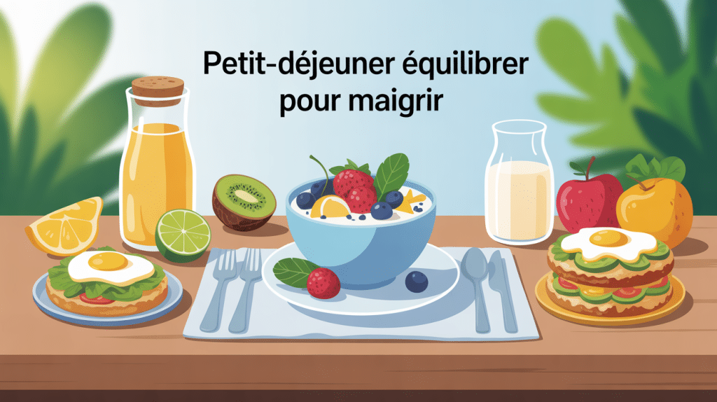 7 petit-déjeuner équilibré pour maigrir, table saine illustrée