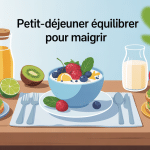 7 petit-déjeuner équilibré pour maigrir, table saine illustrée