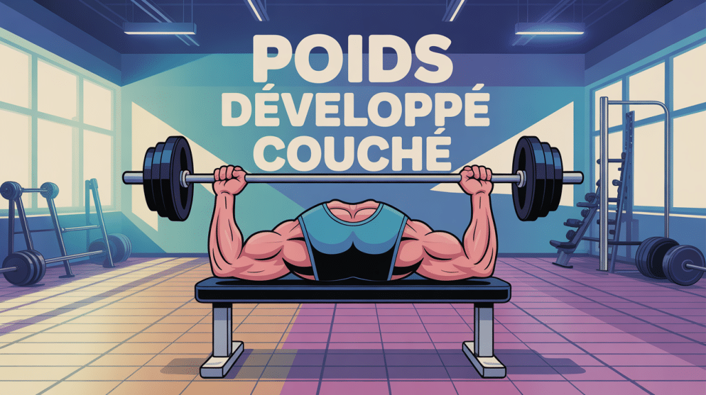 barre developpe couche poid sur banc musculation illustration moderne