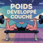 barre developpe couche poid sur banc musculation illustration moderne