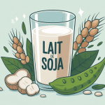 bienfaits du lait de soja alternative végétale illustration