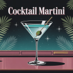 cocktail martini verre élégant ambiance bar à cocktails