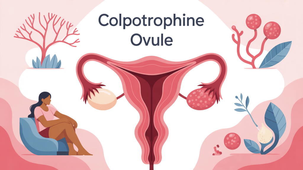 Illustration Colpotrophine ovule pour sécheresse vaginale