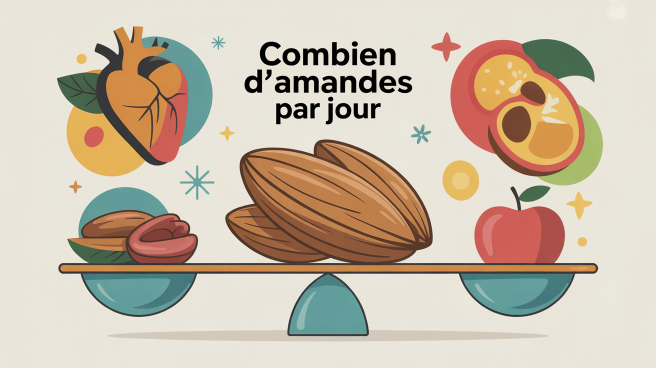 combien manger d amandes par jour, illustration poignée sur balance, équilibre santé