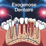 Exogenose dentaire, coupe sinus maxillaire et dent