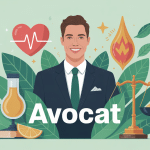 Les bienfaits de l avocat, illustration santé stylisée