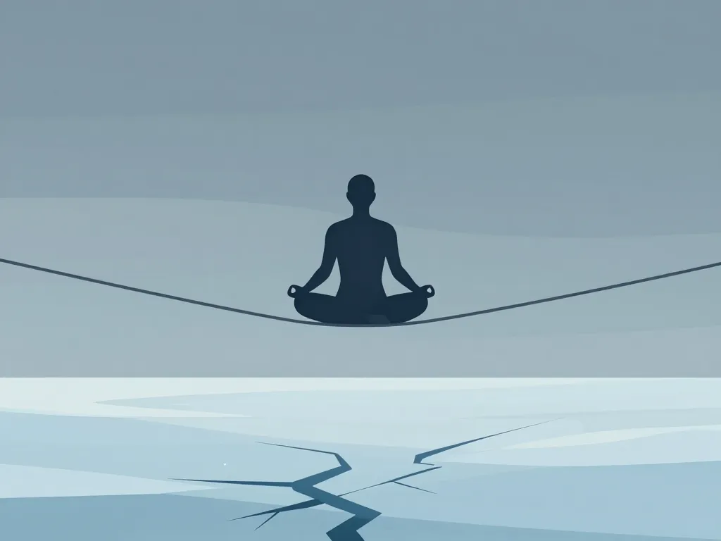 Personne méditant en situation fragile les dangers de la méditation de pleine conscience