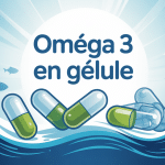 Illustration oméga 3 en gélule pureté océan santé