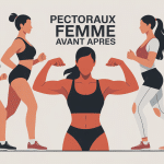 pectoraux femme avant apres illustration transformation buste
