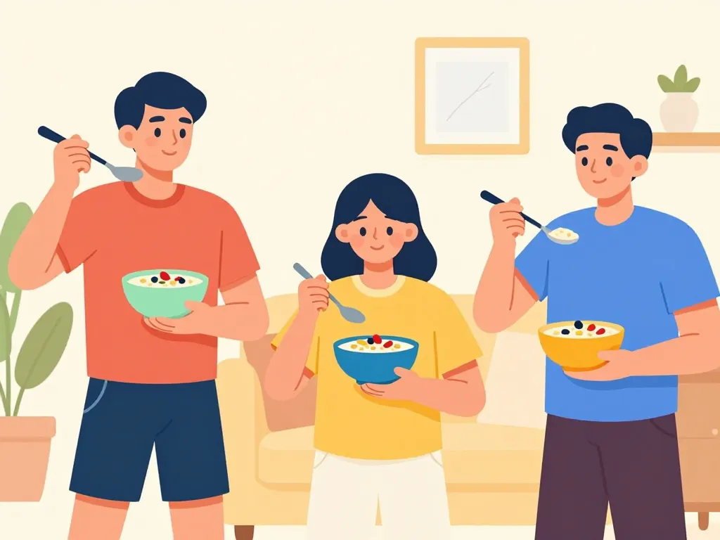 Différents bols de porridge healthy selon objectifs matin