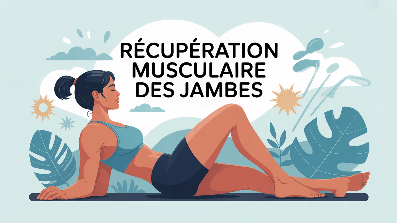 illustration recuperation musculaire des jambes apres effort