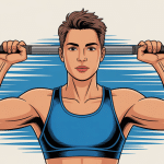 Illustration se muscler les avant-bras sans materiel, personnage, exercices poids du corps