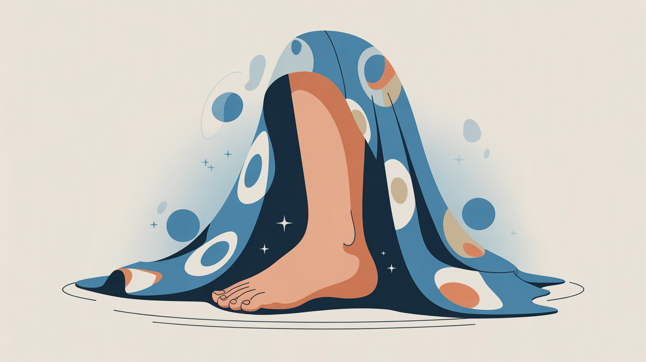 Illustration trypophobie pied stylisée motifs circulaires apaisants