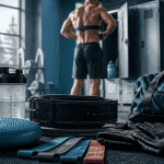 accessoires de sport sur tapis salle de sport