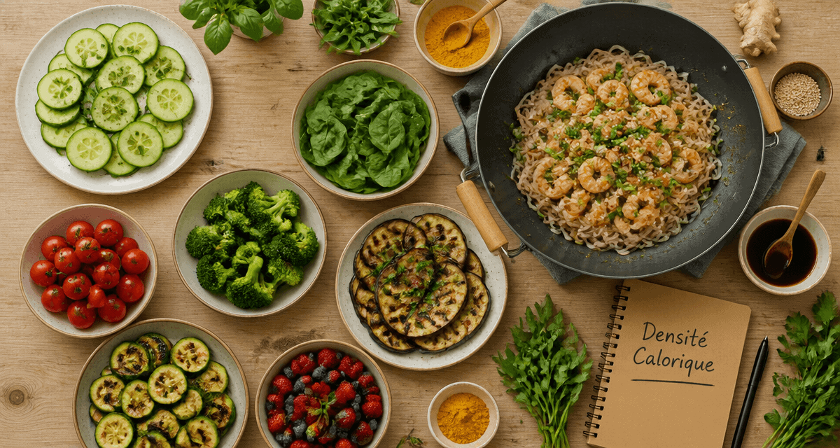 assiettes d'aliments faibles en calories sur table