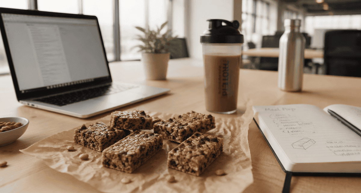 barres de cereales proteinees maison sur table open space
