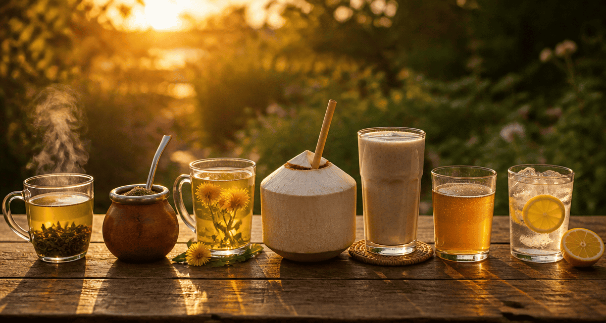 Boisson pour perdre du poids sur table en bois