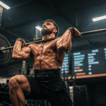 athlète clean and jerk crossfit en salle