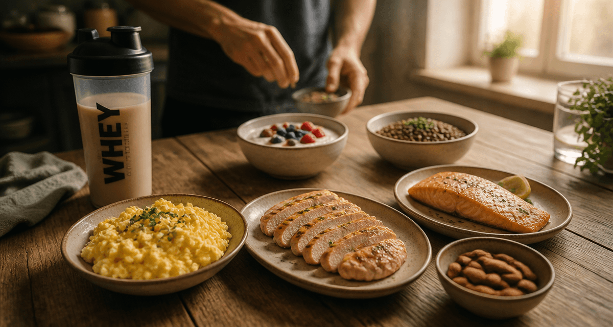 comment manger 150 g de protéine par jour assiette variée