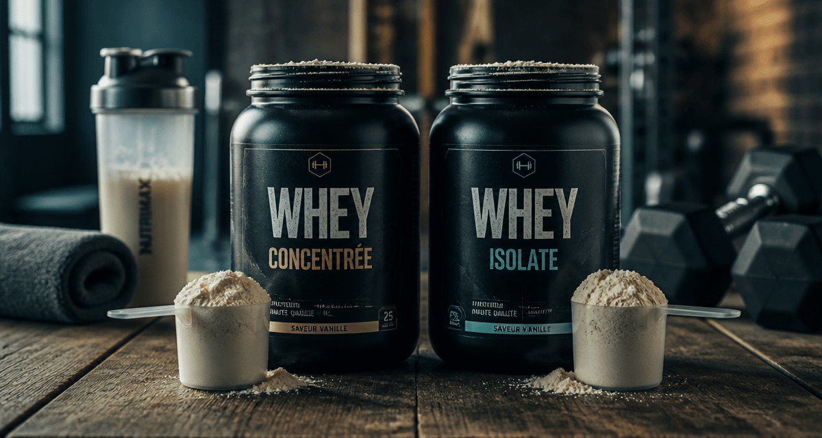 difference whey et isolate sur table de sport
