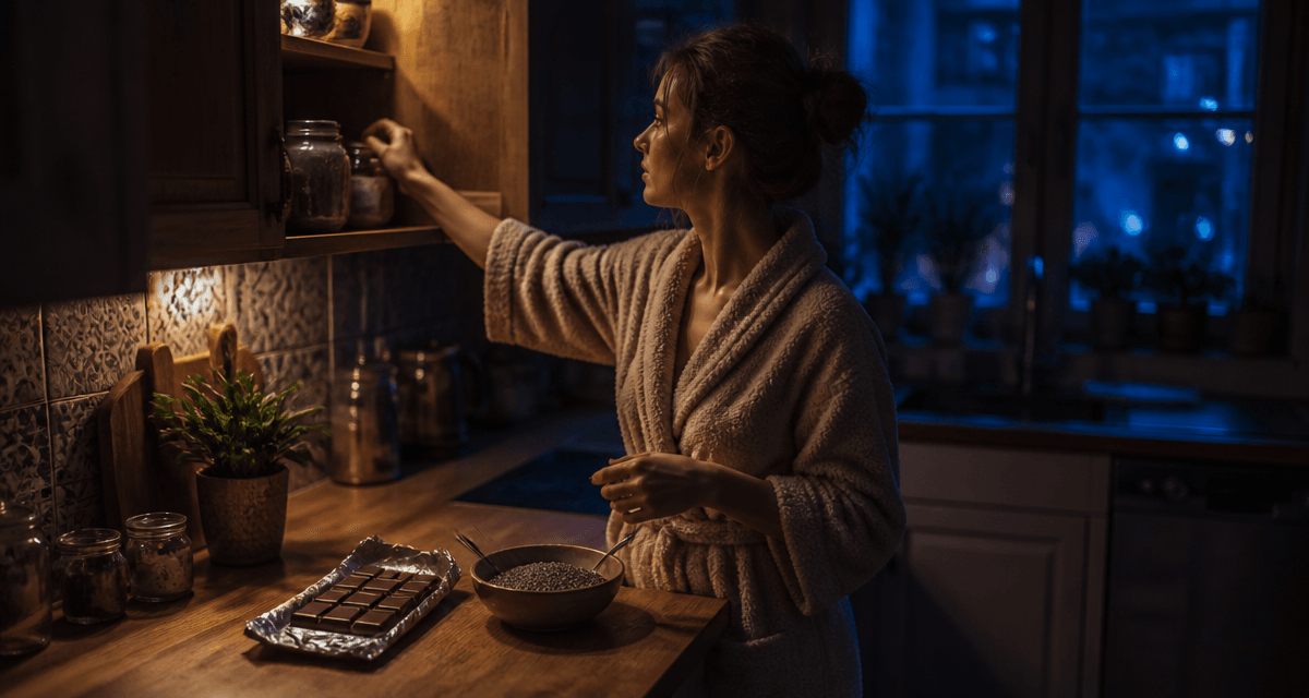 envie de sucre le soir femme hésite entre chocolat et graines