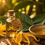 huile essentielle ylang ylang bienfaits fiole fleurs dorée