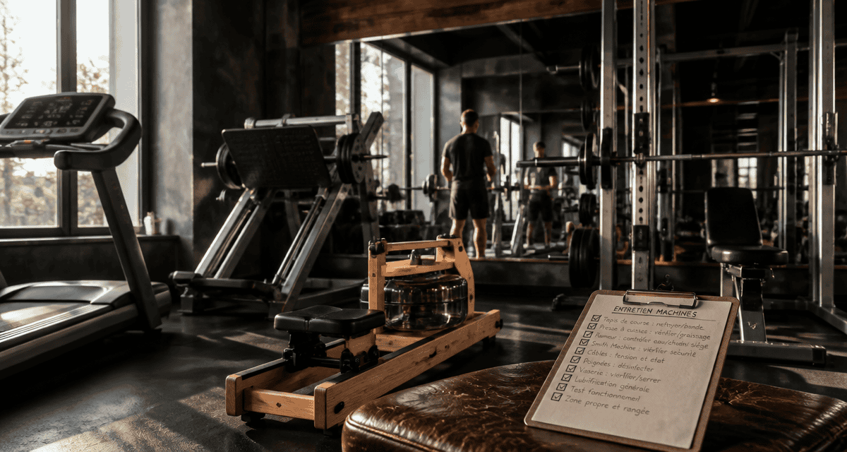 machines de salle de sport avec équipements cardio et musculation