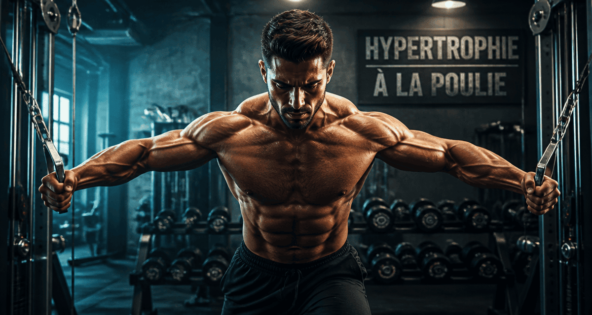 Pec a la poulie vis-à-vis en salle de musculation