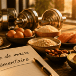prise de masse musculaire aliments sur table