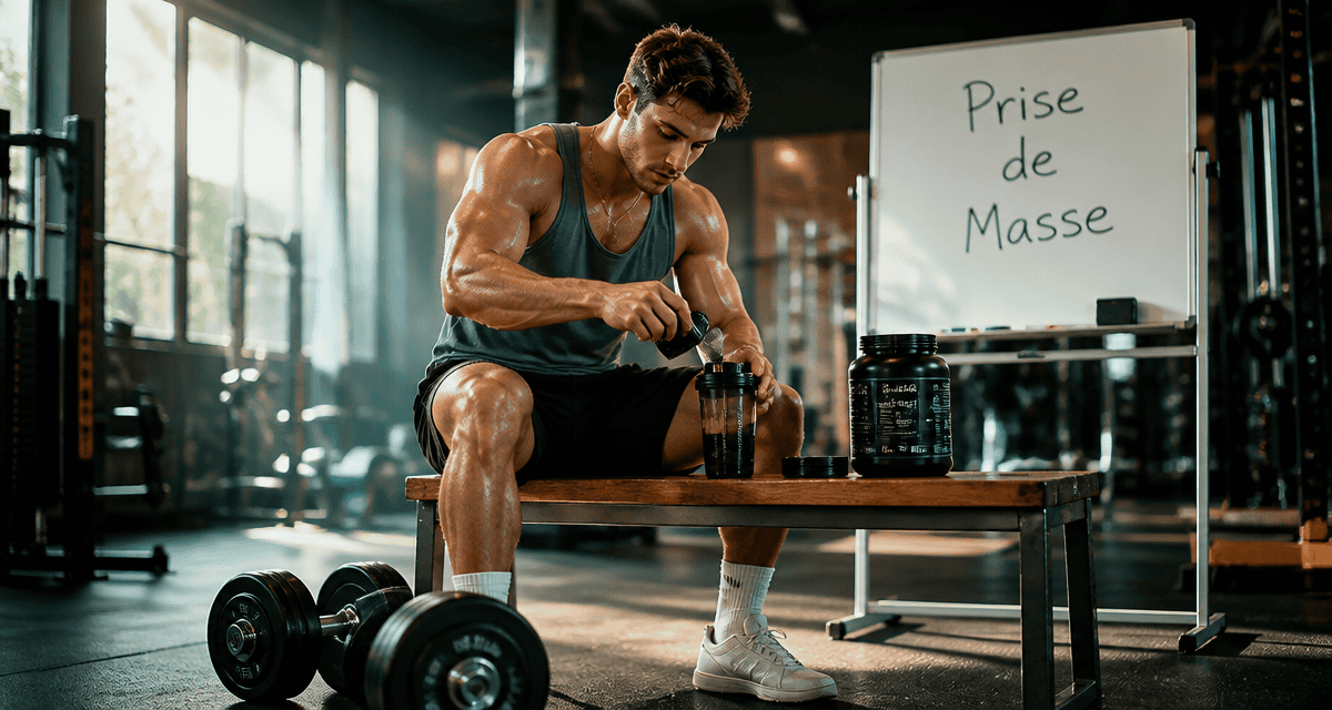 prise de masse musculaire shaker sportif