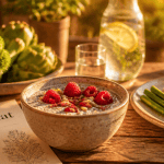 recette pour maigrir le ventre avec bol de chia, quinoa, saumon et légumes