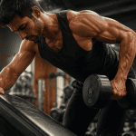 rowing buste penche haltere homme musculation
