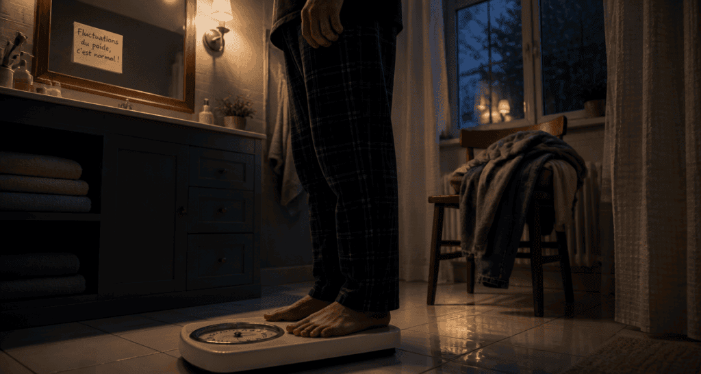Si on se peser le soir combien enlever habits balance salle de bain