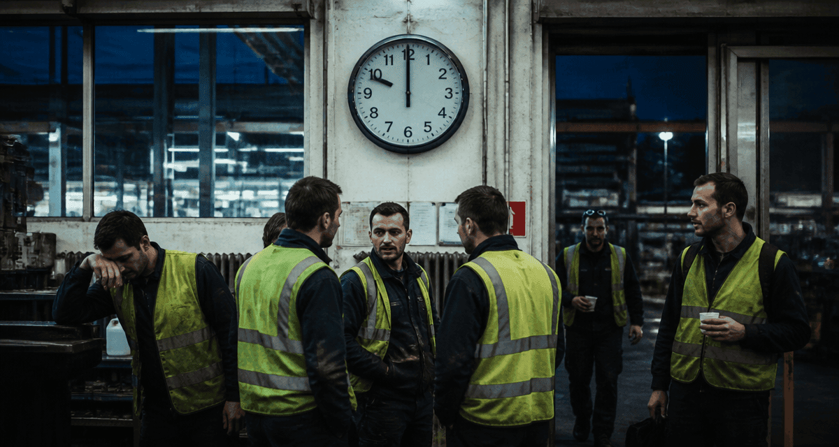 travail posté relève équipe usine nuit