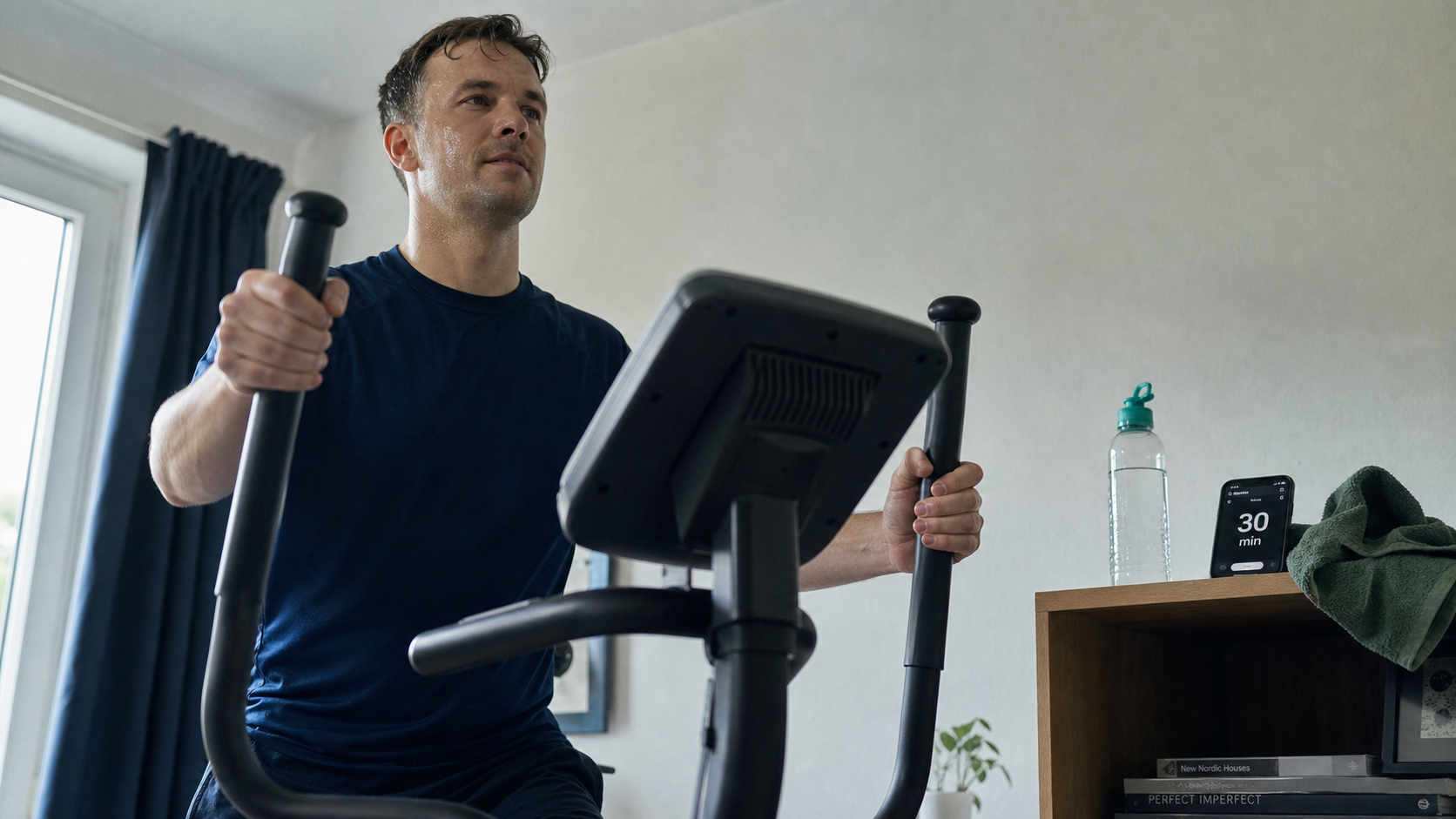 30 minutes de velo elliptique par jour : 400 calories brûlées, silhouette