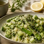 Aliments diurétiques : salade drainante quinoa, thé vert et citron