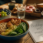 aliments mauvais pour les muscles sur une table
