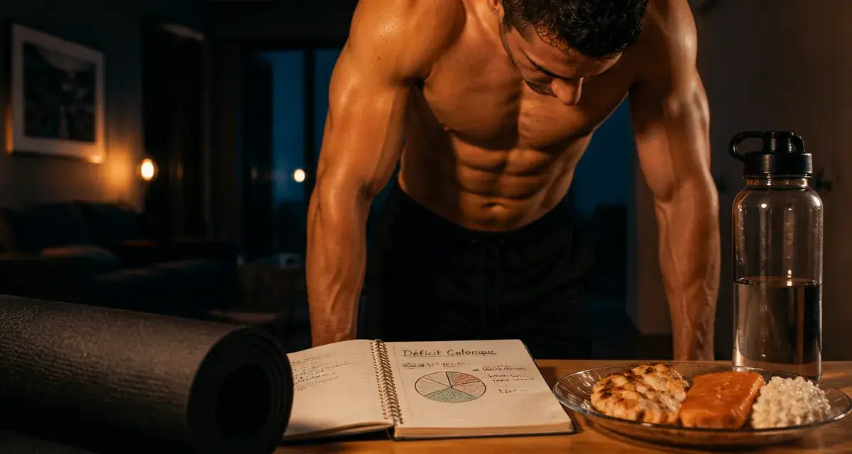 Comment avoir des abdos rapidement : déficit calorique et 4 exercices, abdos visibles