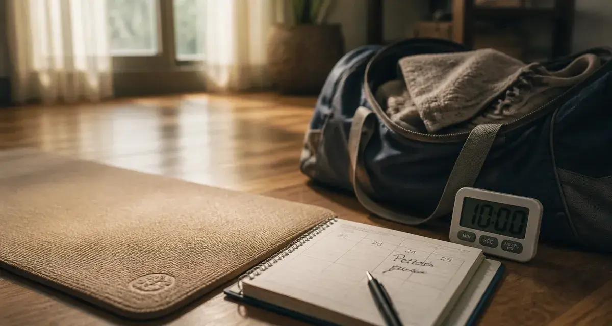Comment se motiver à faire du sport : tapis de yoga, petits pas, minuterie