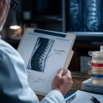 discopathie l4 l5 : consultation médicale et schéma anatomique