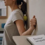 Douleur omoplate droite : exercices de kinésithérapie avec balle contre le mur