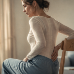 douleurs coccyx et sacrum femme assise profil