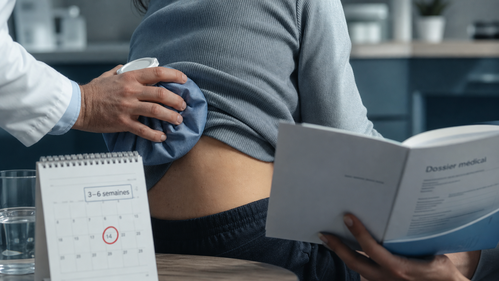 Entorse costale combien de temps : poche de glace et calendrier 3–6 semaines