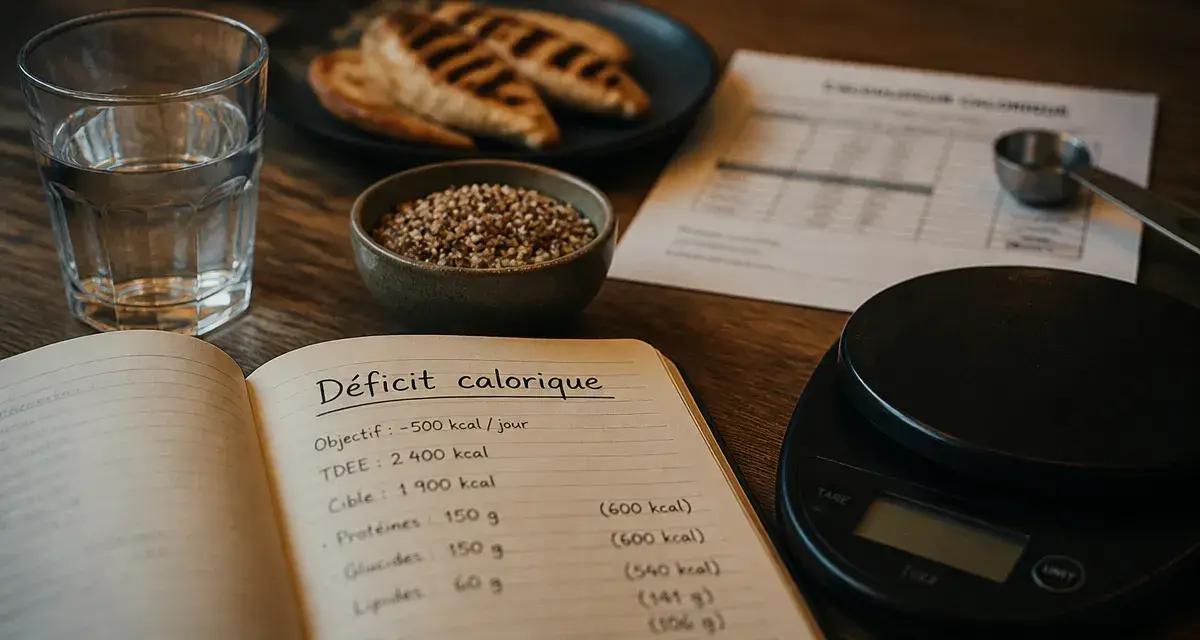 Être en deficit calorique : carnet et aliments pour calculer les calories