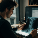 Radiographie lordose cervicale sur bureau