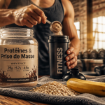 meilleur proteine prise de masse shaker banane avoine