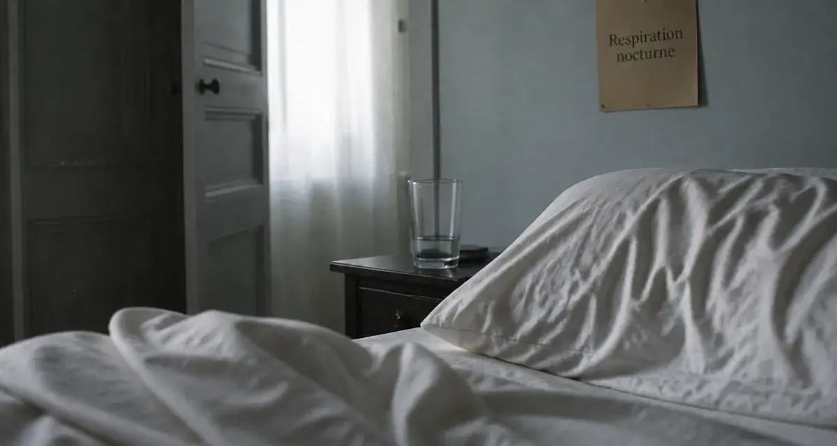 Pourquoi je dors la bouche ouverte : oreiller avec traces de salive sur un lit défait