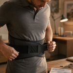 Ceinture dorsale homme semi-rigide : maintien lombaire au nombril